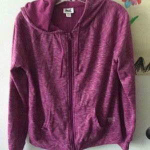 Purple space dye soft fleece hoodie size S